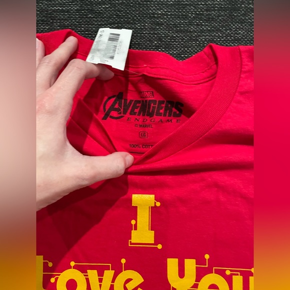 Marvel Iron Man I love you 3000 Shirt - Picture 3 of 3